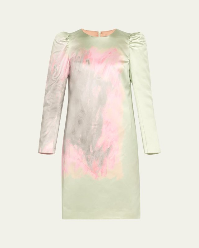 Duffy Paint Stroke Print Dress